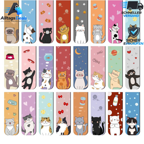 Magnetische lesezeichen katzen - lesezeichen,